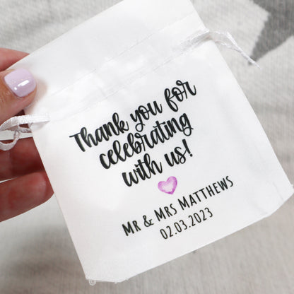 "Thank you for celebrating" - Wedding Favour Gift Bags