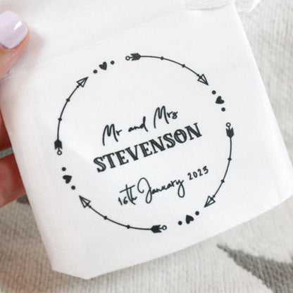 "Mr & Mrs" Arrow Wreath Design - Wedding Favour Gift Bags