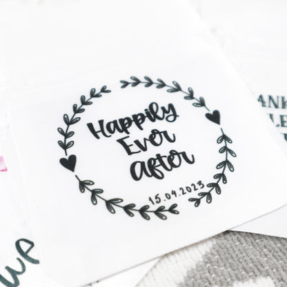 "Happily Ever After" Wreath Design - Wedding Favour Gift Bags