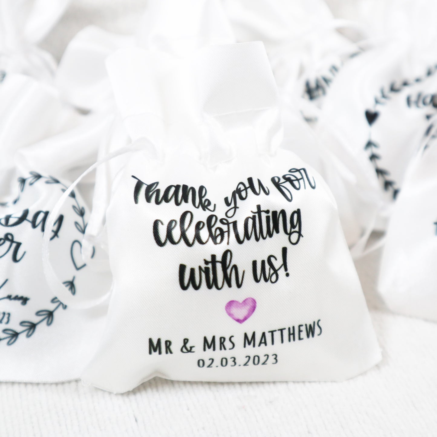 "Thank you for celebrating" - Wedding Favour Gift Bags