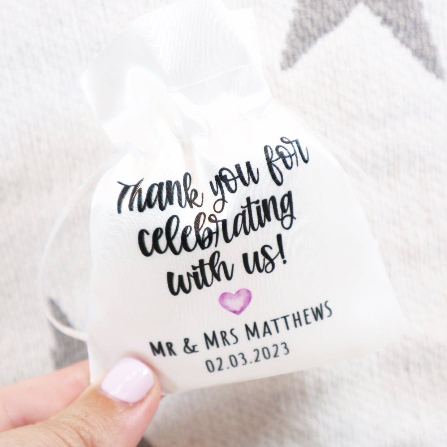 "Thank you for celebrating" - Wedding Favour Gift Bags