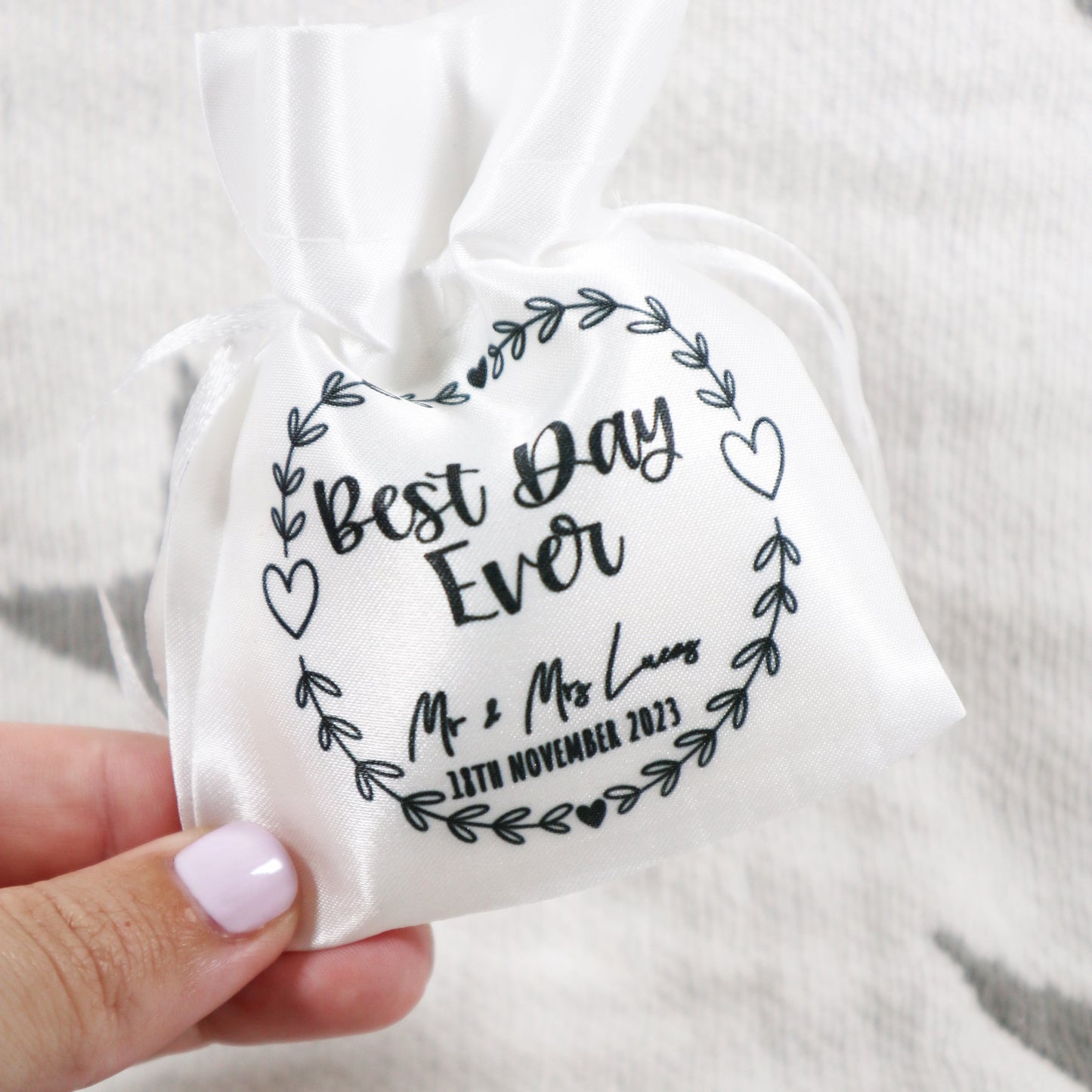 "Best Day Ever" Wreath Design - Wedding Favour Gift Bags