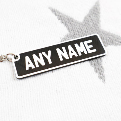 Large 3D Number Plate Keyring