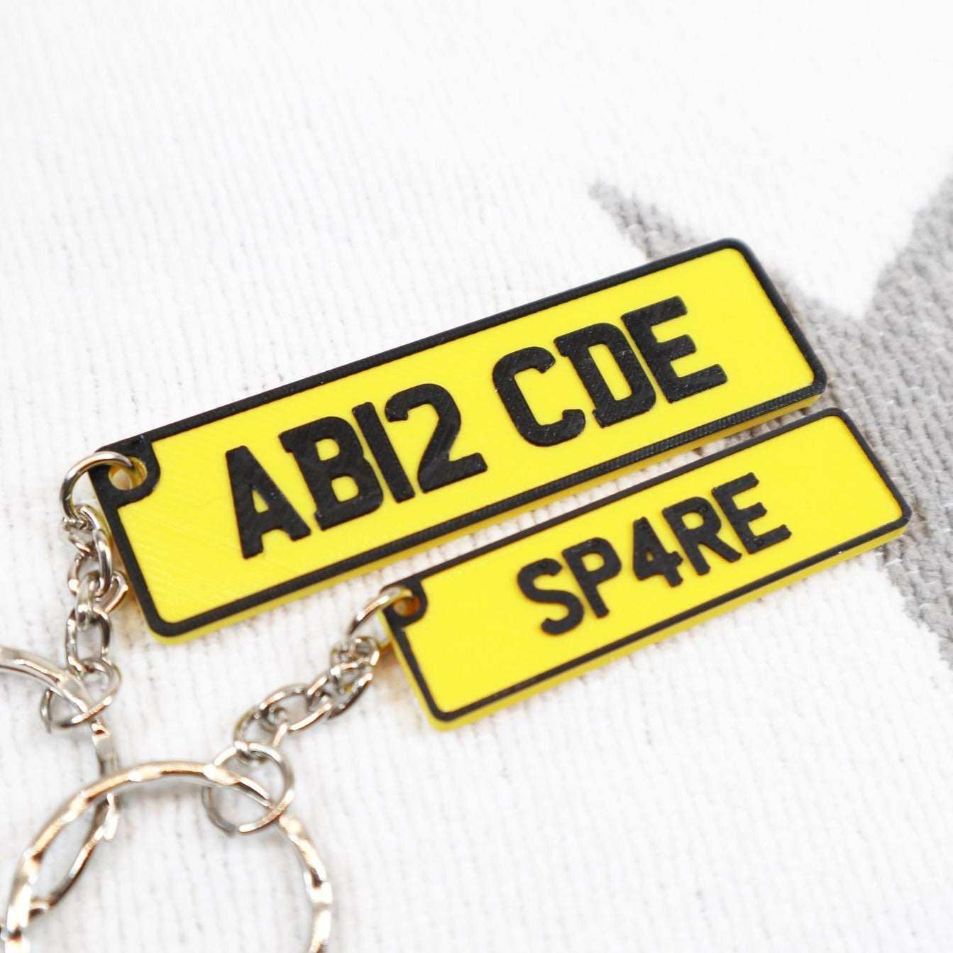 Car number store plate keyring