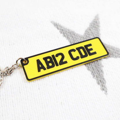 Large 3D Number Plate Keyring