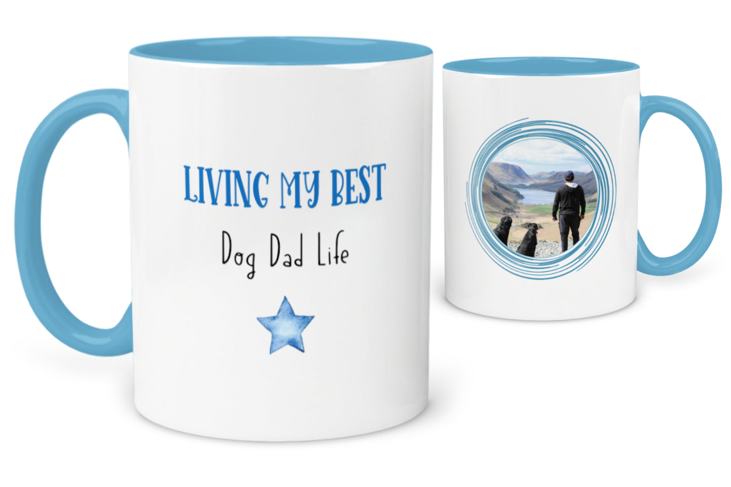 Best DOG DAD Life Photo Mug