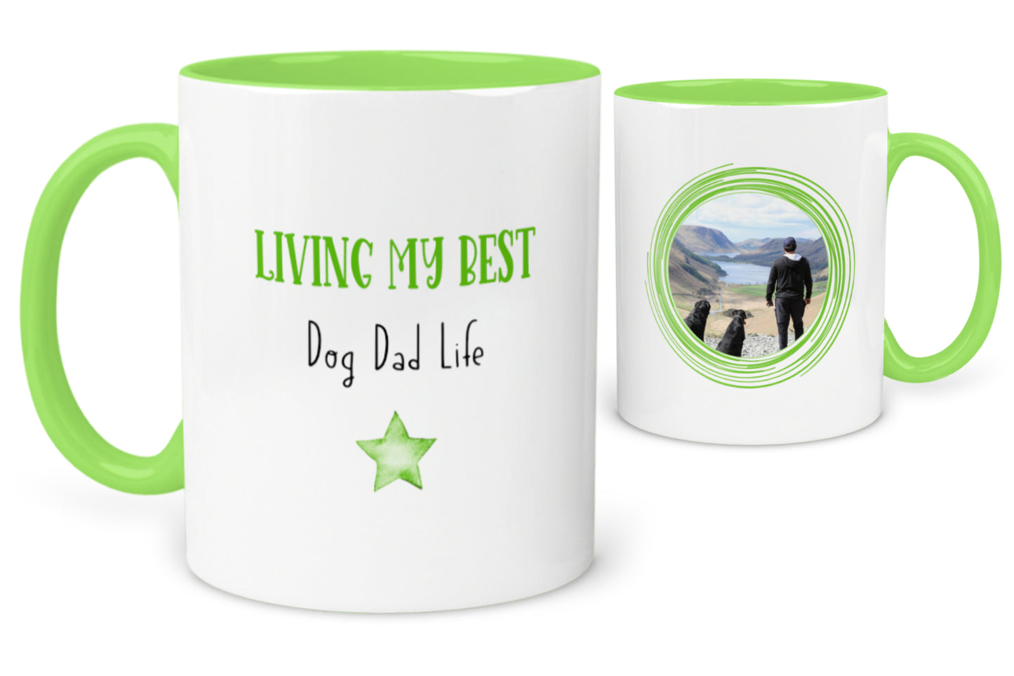 Best DOG DAD Life Photo Mug