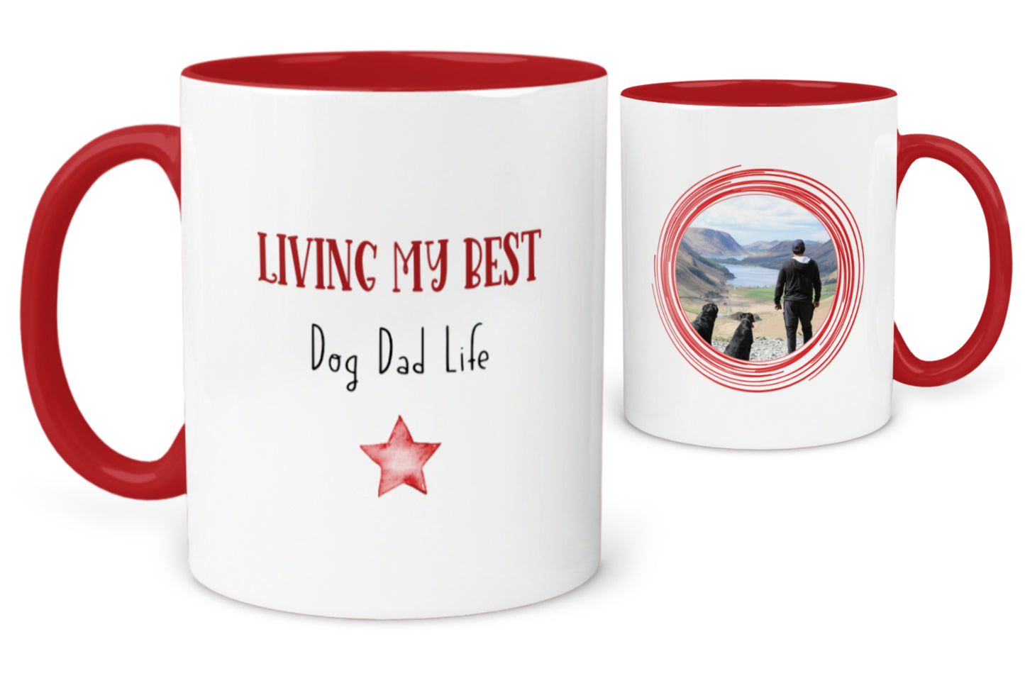 Best DOG DAD Life Photo Mug