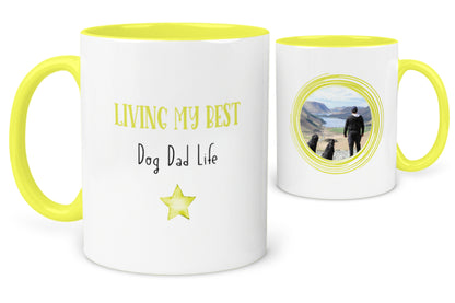 Best DOG DAD Life Photo Mug