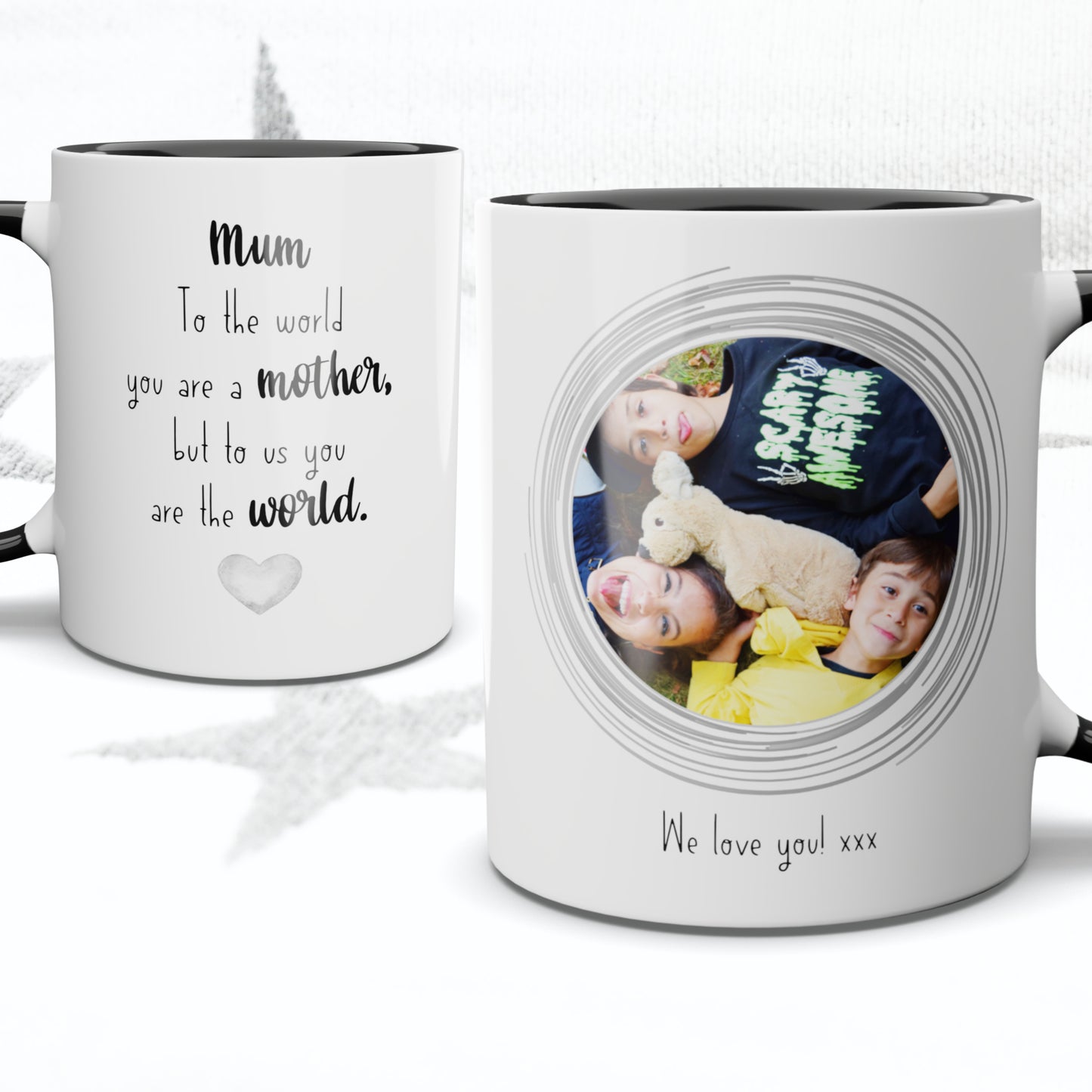 Mum, to us you are the world - Personalised Photo Mug