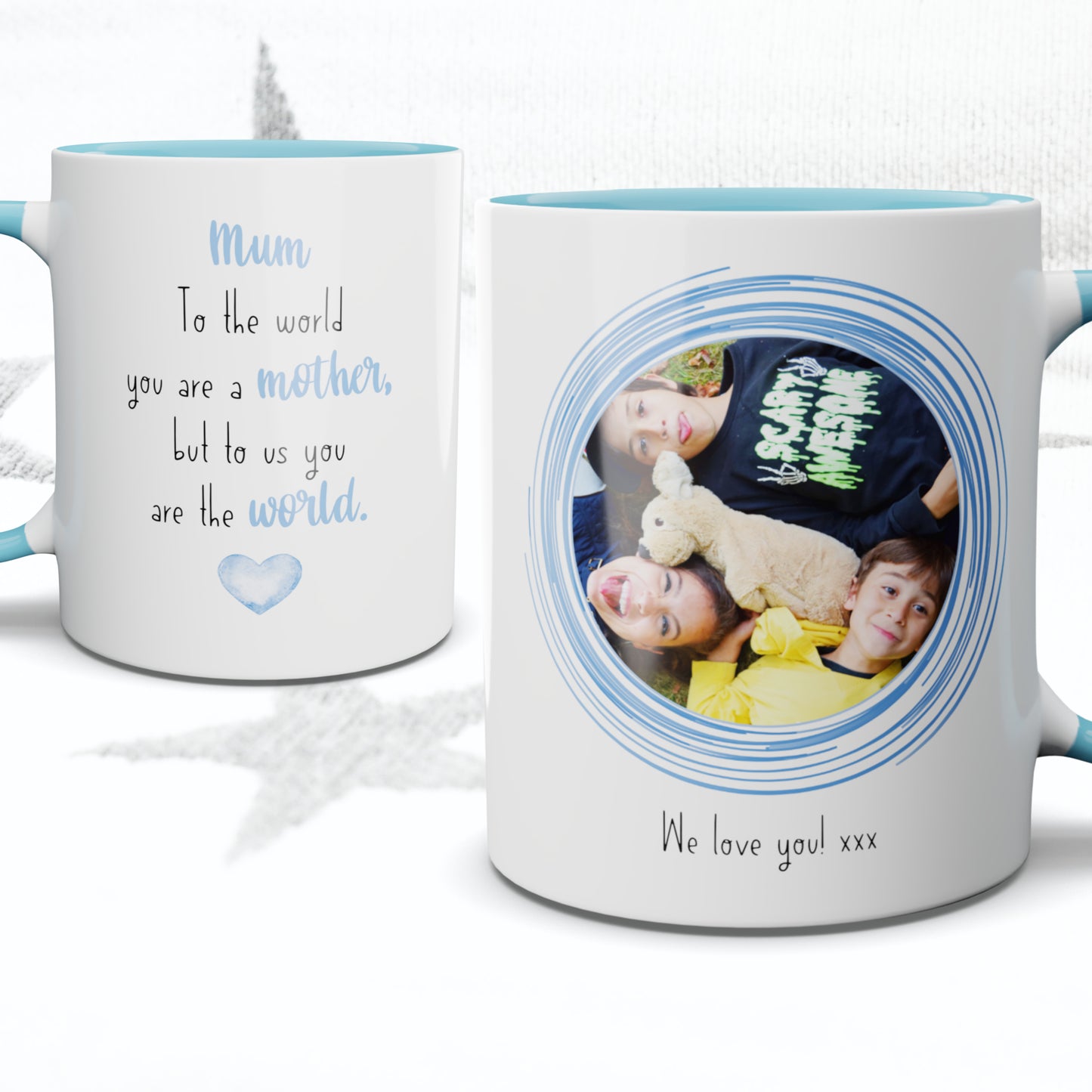 Mum, to us you are the world - Personalised Photo Mug