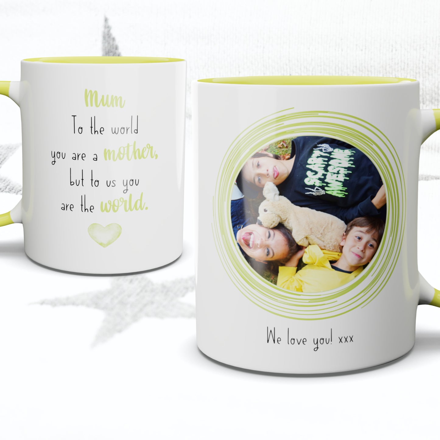 Mum, to us you are the world - Personalised Photo Mug