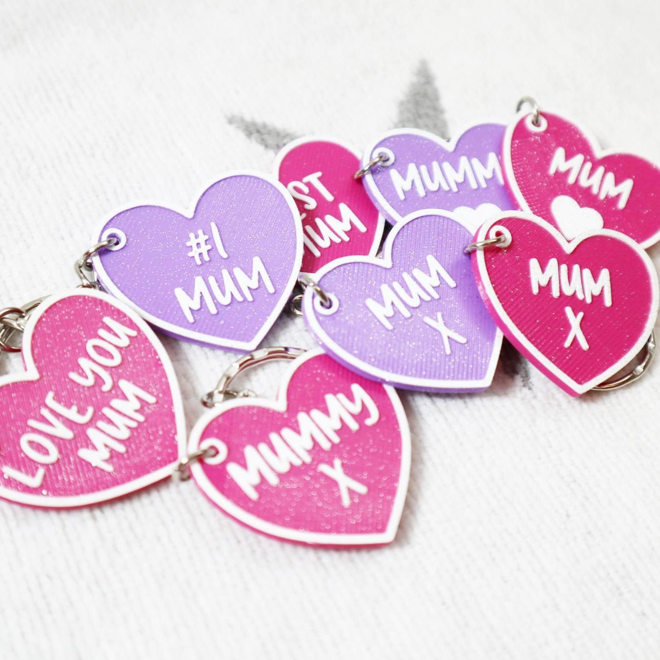 Mum Heart Keyring