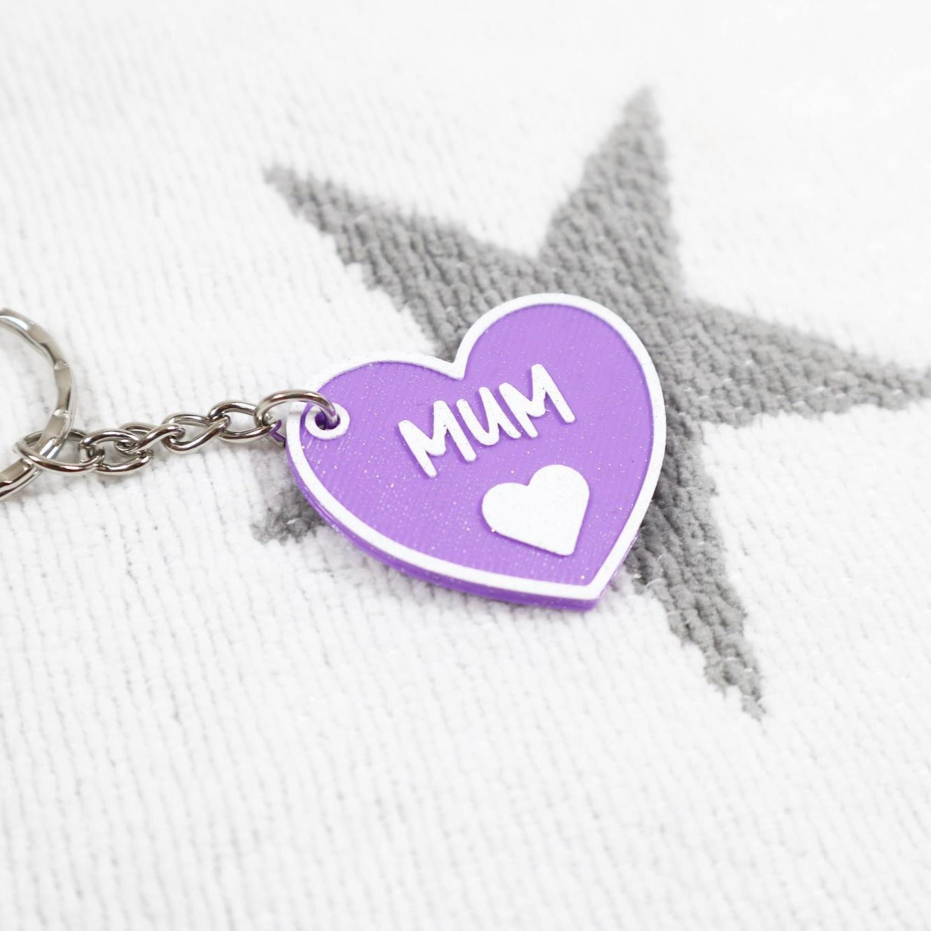 Mum Heart Keyring