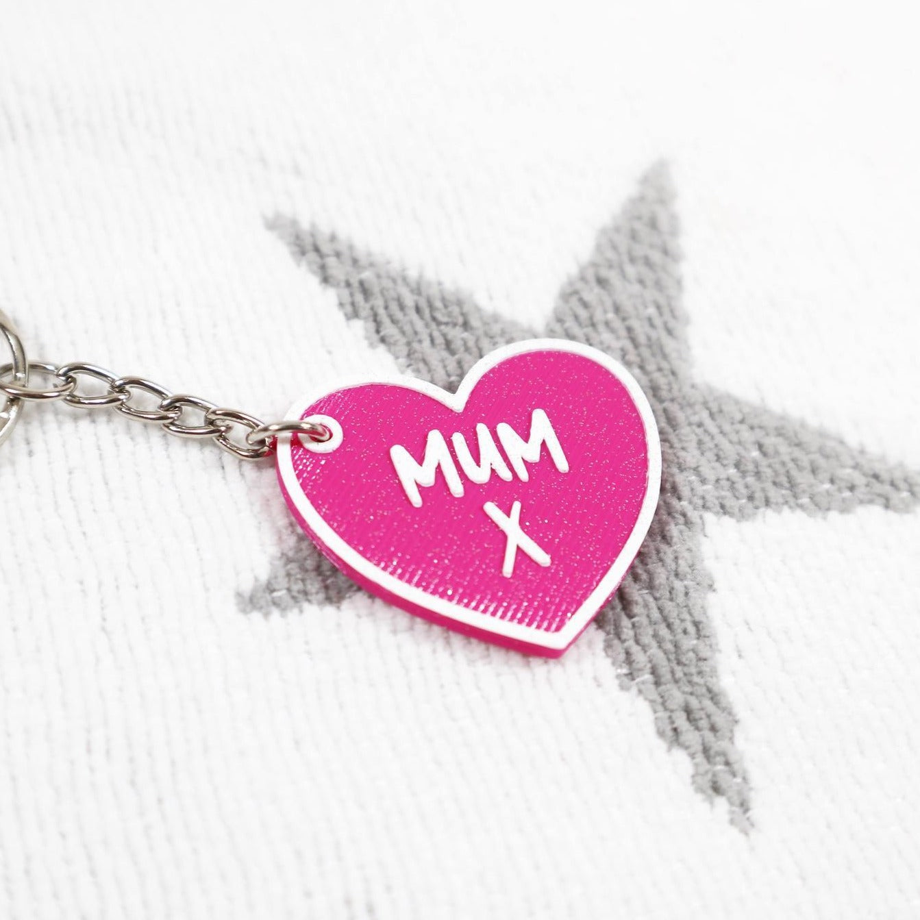 Mum Heart Keyring