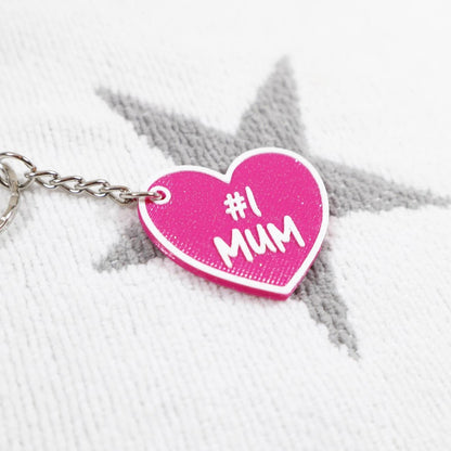 Mum Heart Keyring