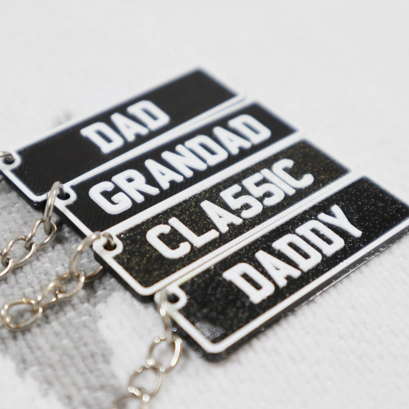 Personalised Plate Keyrings in Black