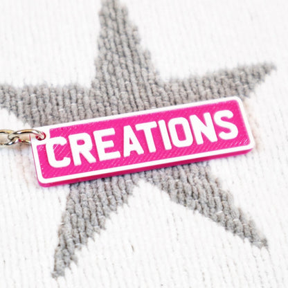 Personalised Number Plate Keyring in Pink