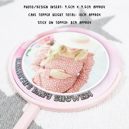 Baby Shower - Personalised Photo Cake Topper