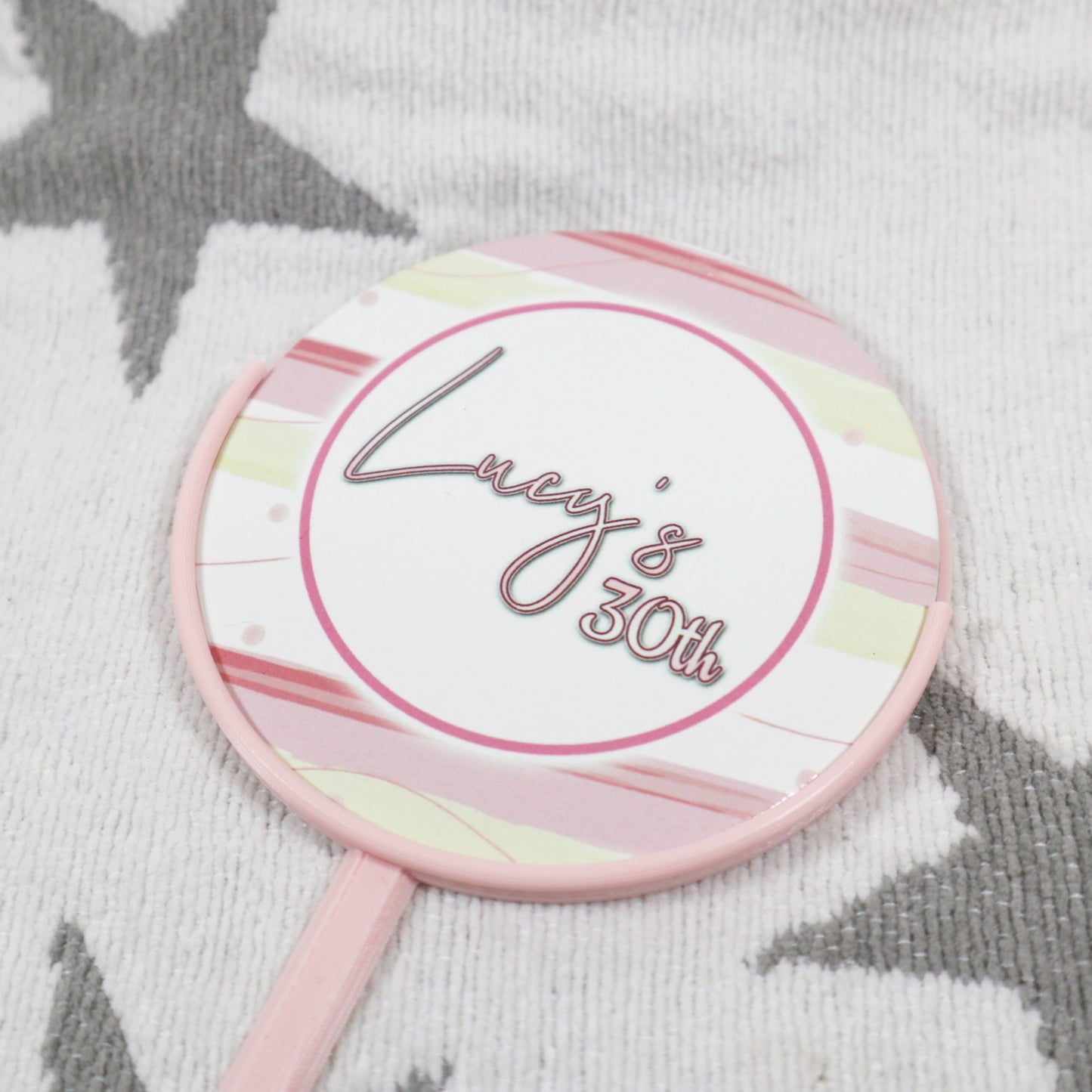 Pink Pastel - Personalised Cake Topper