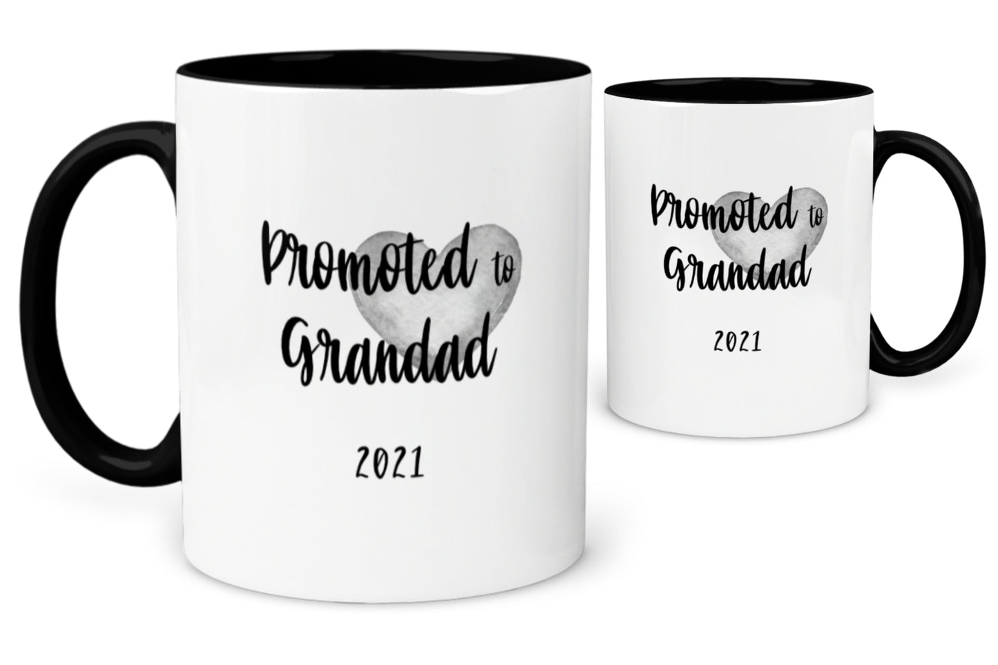 Promoted to "Grandad" Heart Mug