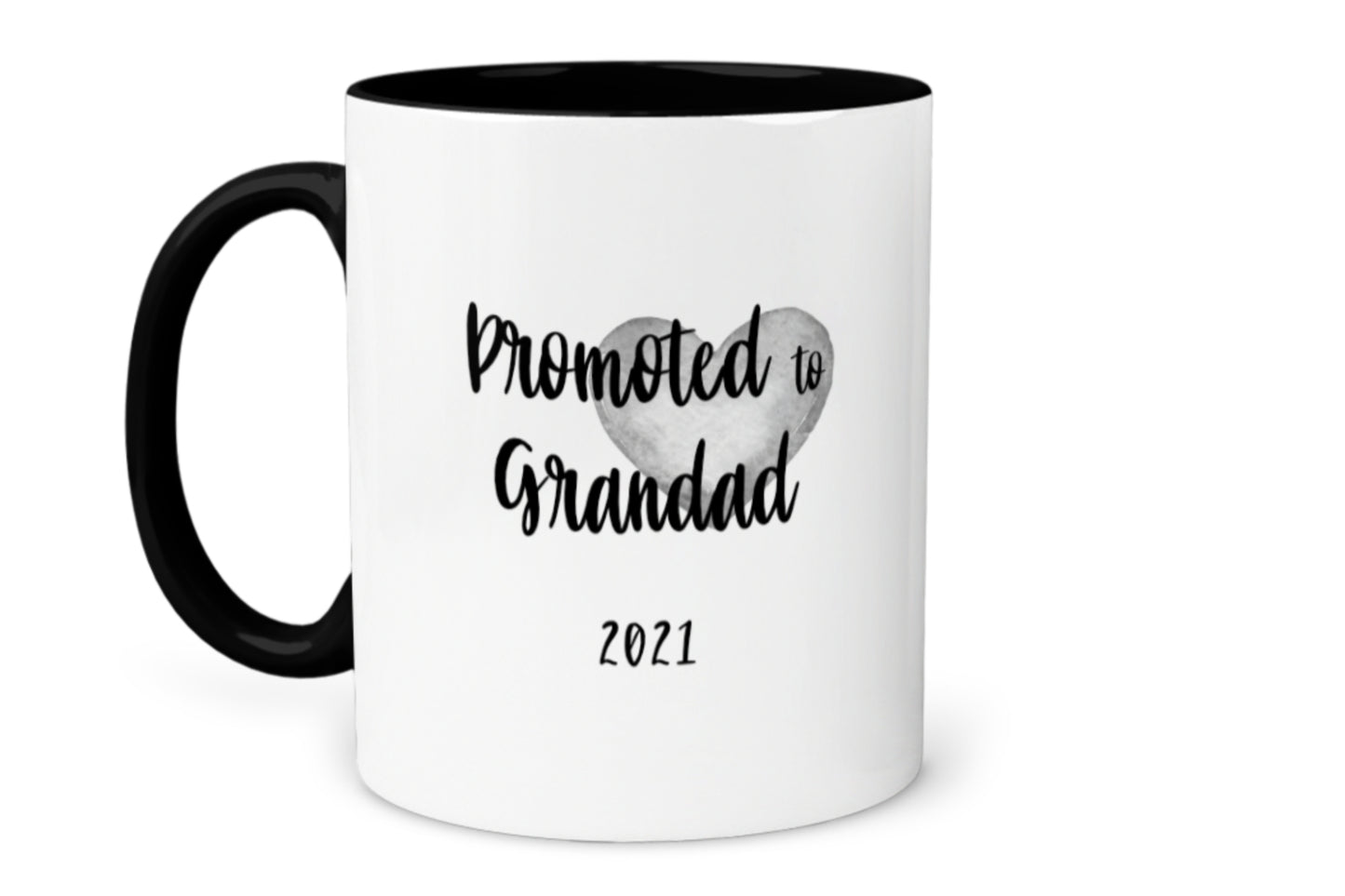 Promoted to "Grandad" Heart Mug