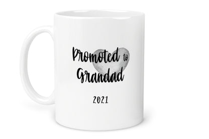 Promoted to "Grandad" Heart Mug