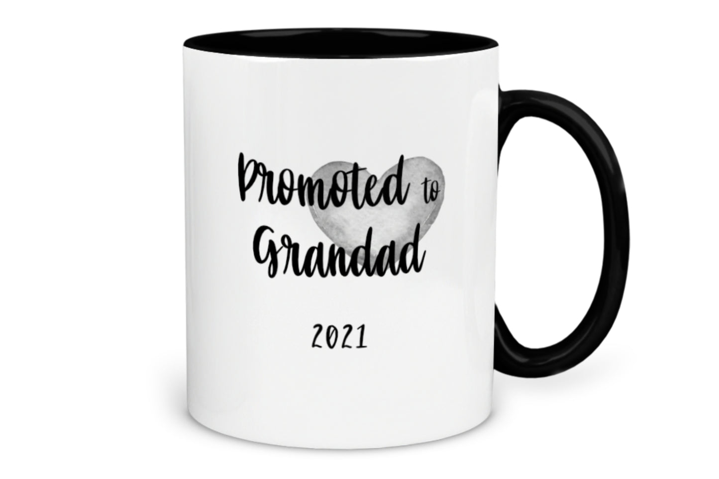 Promoted to "Grandad" Heart Mug