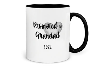 Promoted to "Grandad" Heart Mug