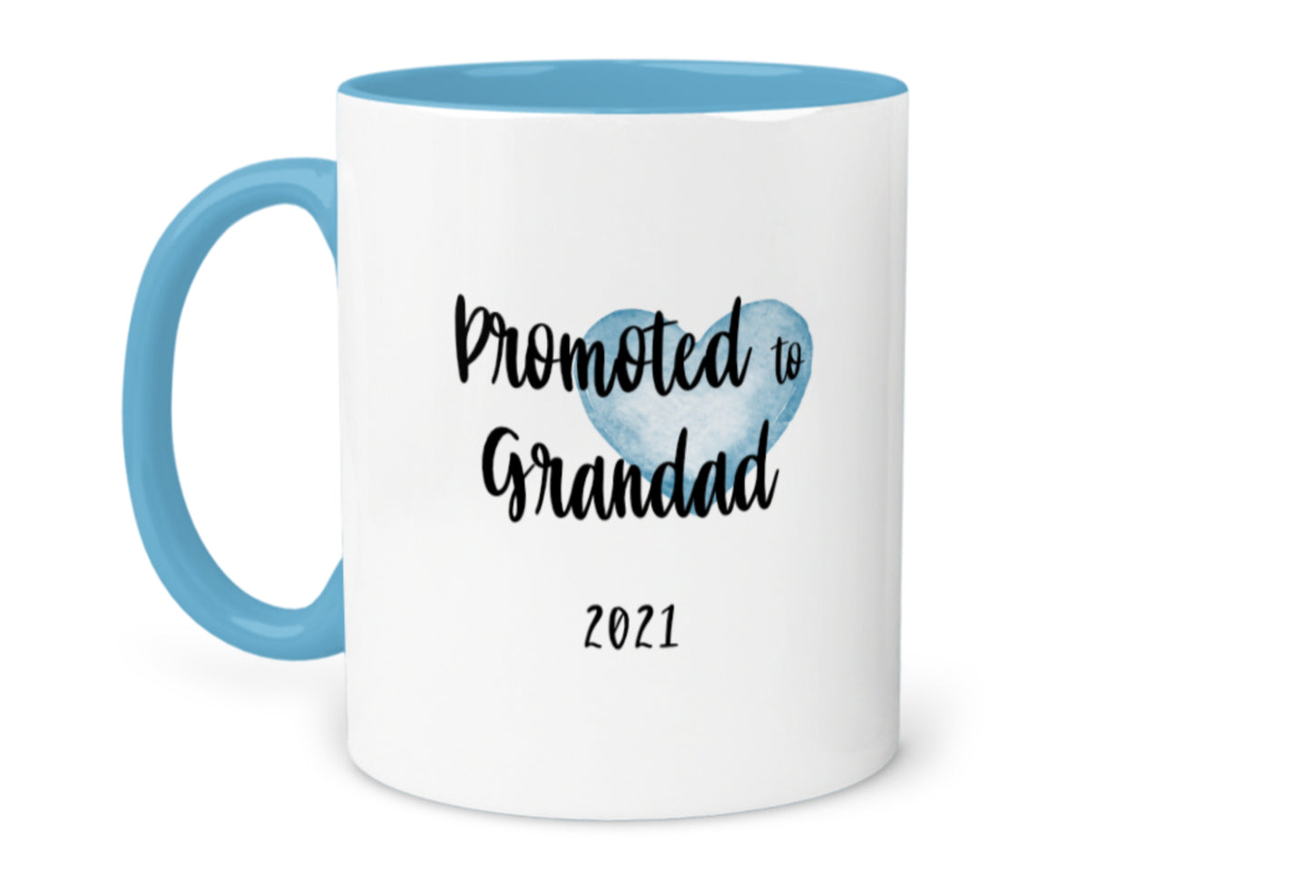 Promoted to "Grandad" Heart Mug