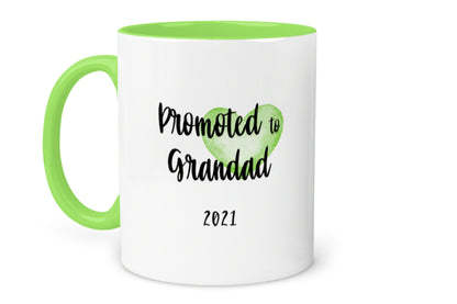 Promoted to "Grandad" Heart Mug