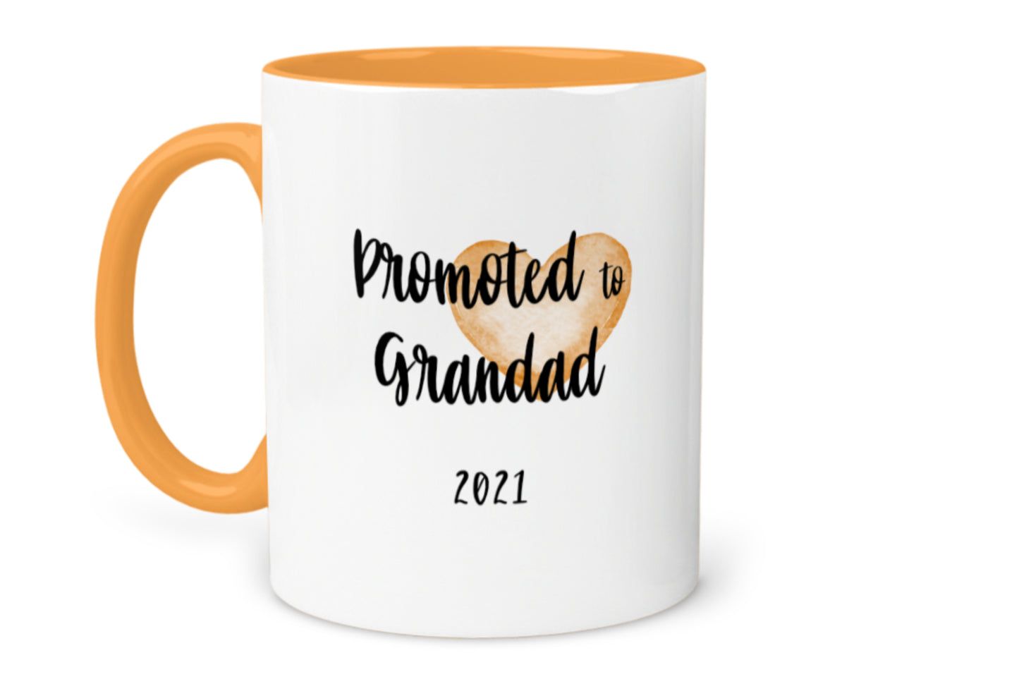 Promoted to "Grandad" Heart Mug