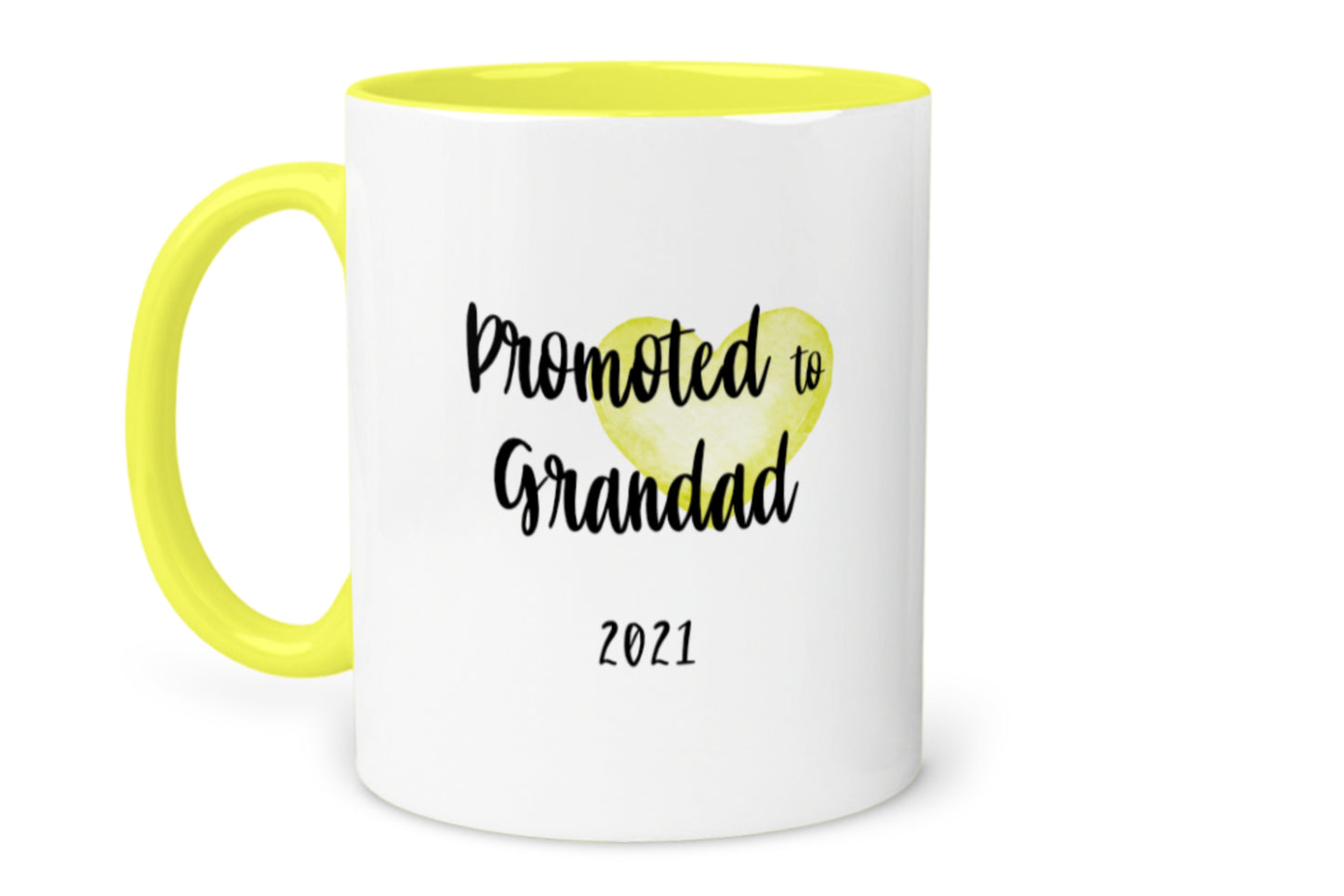 Promoted to "Grandad" Heart Mug