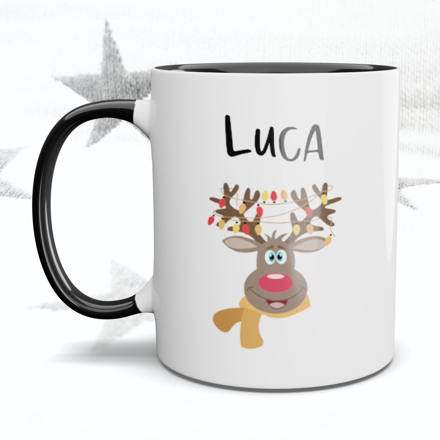 Christmas Reindeer Personalised Mug