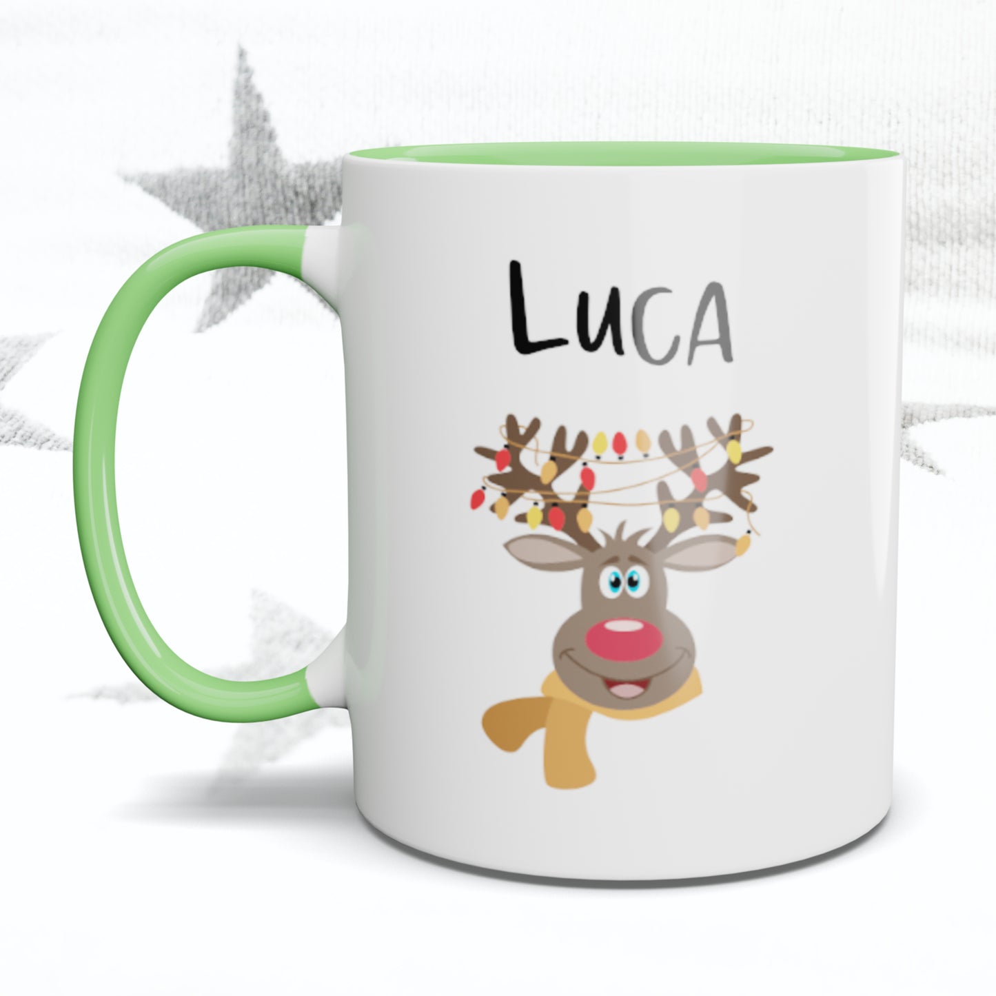 Christmas Reindeer Personalised Mug