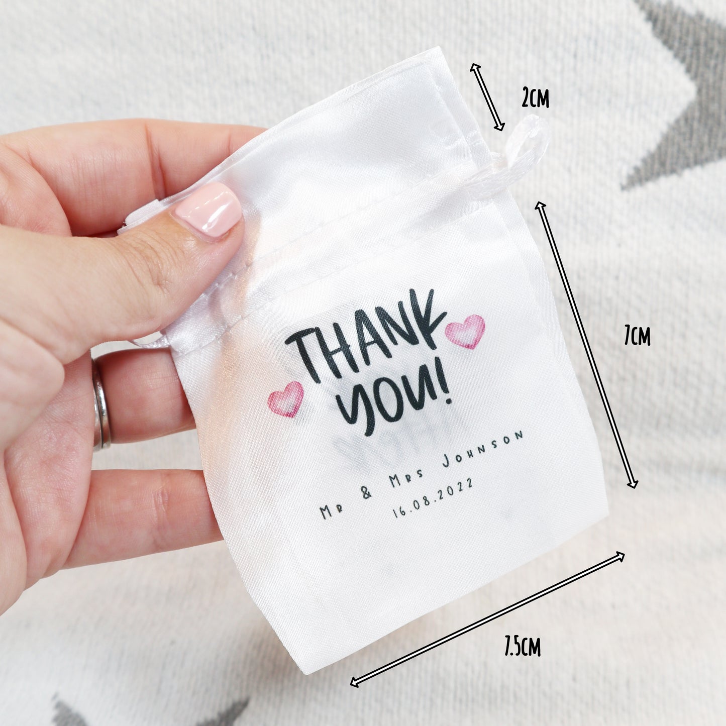 Thank you! - Personalised Wedding Favour Gift Bags