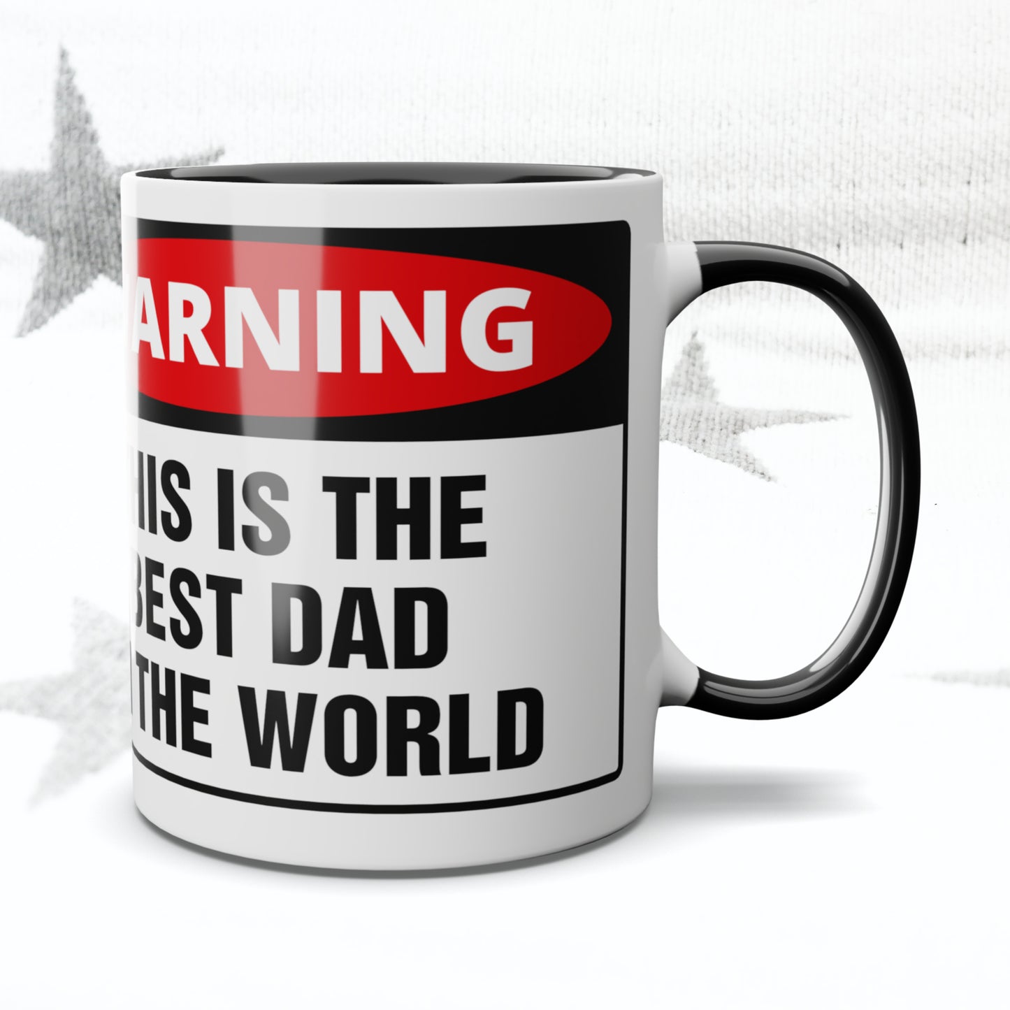 Warning Best Dad Personalised Photo Mug