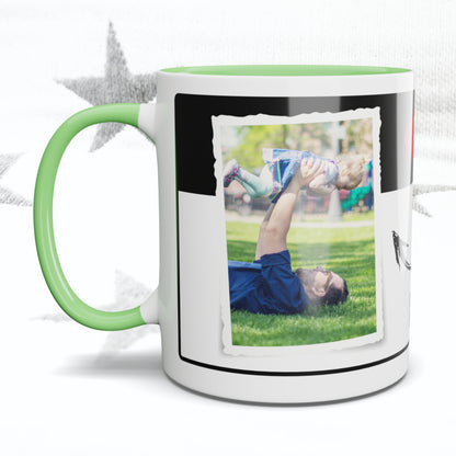 Warning Best Dad Personalised Photo Mug