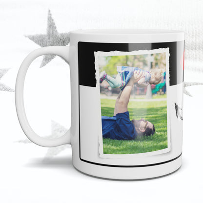 Warning Best Dad Personalised Photo Mug