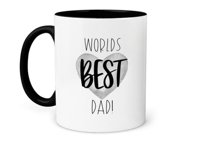 Worlds BEST Dad Message Heart Mug