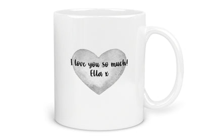 Worlds BEST Dad Message Heart Mug