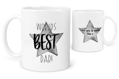 Worlds BEST Dad Message Star Mug