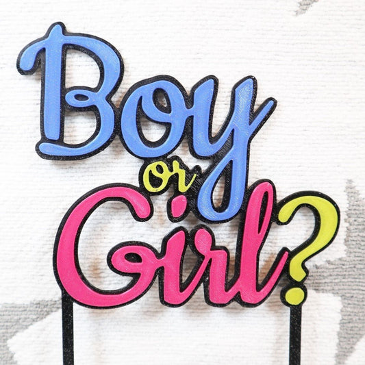 Boy or Girl Cake Topper