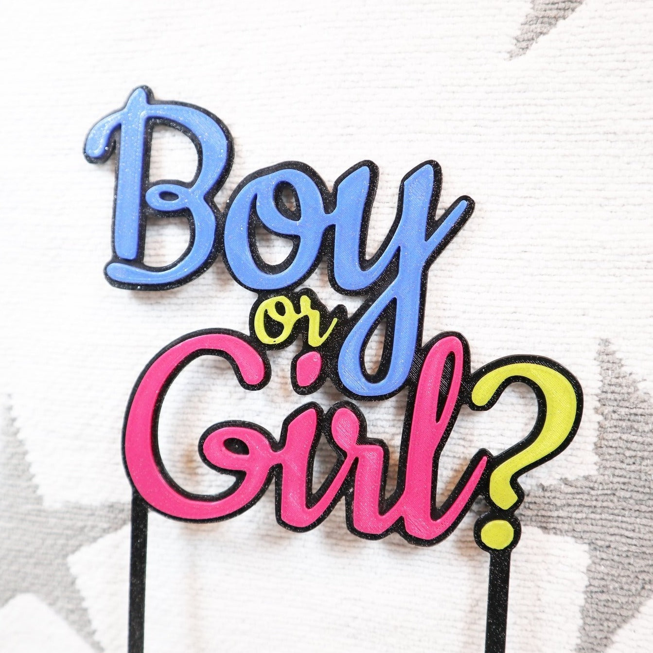 Boy or Girl Cake Topper