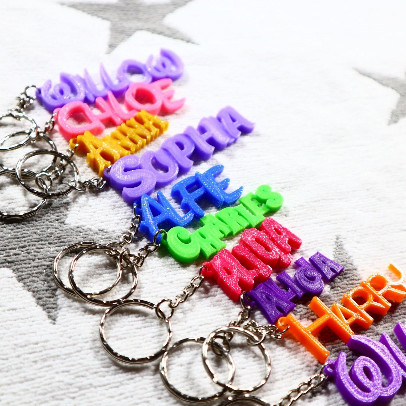 Personalised Keyrings - Spicy Rice Font