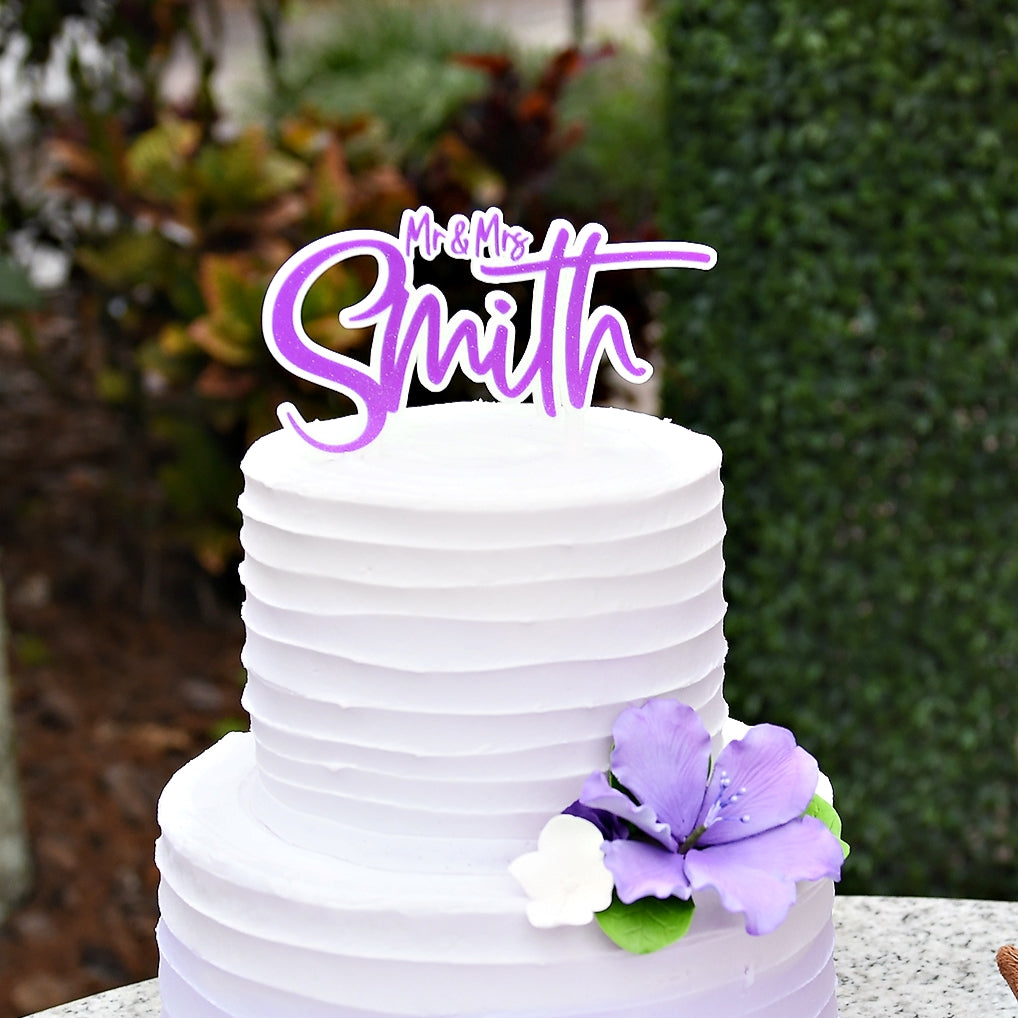 Personalised / Customised Wedding Cake topper with Date PWEDCT003 – Cake  Toppers India