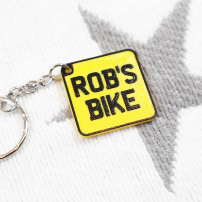 Personalised 3D Square/Motorbike Plate Keyring